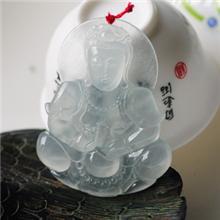 冰种高透观音挂件