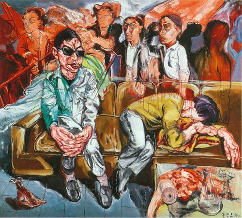 曾梵志 《无题（医院系列）》 1994年作  179.5×199厘米  香港佳士得2009年11月拍卖成交价1686.2万元