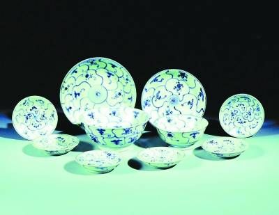 陶瓷博物馆内馆藏的从“泰兴号”沉船打捞上来的沉瓷