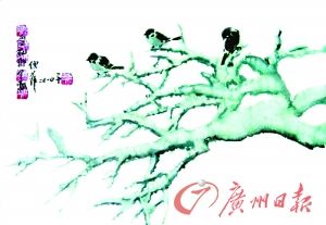 倪萍的水墨插画作品
