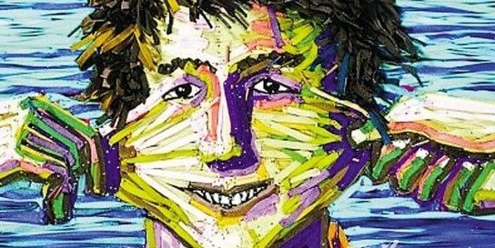 鞋厂工人创出奇特的鞋带画
