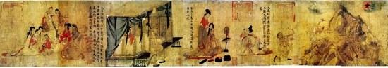 乾隆之后，《女史箴图》便一直收藏于皇室，直至于乱世中流落异国他乡。1910年，《女史箴图》在大英博物馆首次展出，此后便反复出现在各类书籍和刊物里。