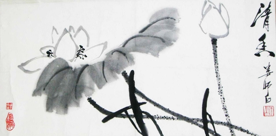 娄师白作品《荷花》