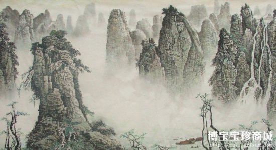 杜好峰山水画《漓江春》 （图片来源：博宝宝珍商城）