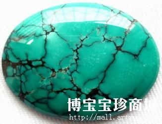AAA极品;女娲补天;之石辟邪免灾绿松石椭圆形戒面镶嵌首选 （图片来源：博宝宝珍商城）