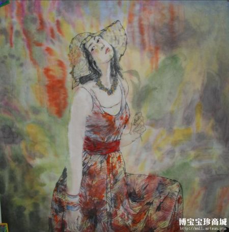 傅强现代仕女 （图片来源：博宝宝珍商城）