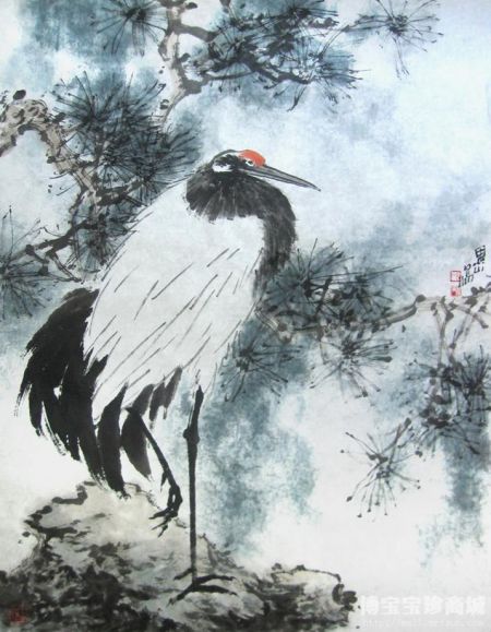 张自立 松龄鹤寿 (图片来源：博宝宝珍商城)