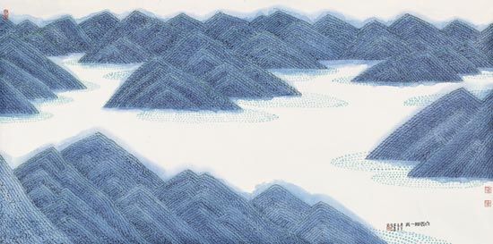 2010-白塔湖一角135cm×217cm－姜宝林作品