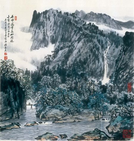 杜高杰作品《白云寒水》