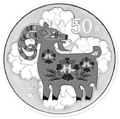 5盎司圆形彩色金银币图案
