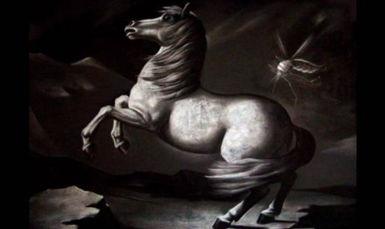孙逊《21KE-16》，画布素描水粉，2007 