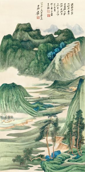 张大千的《蜀山春晓》