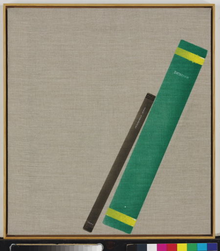 埃德?鲁沙 两本书 布面油画 2001 50.8x45.7cm