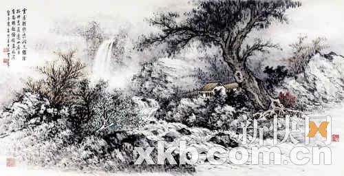 《岩边山居》