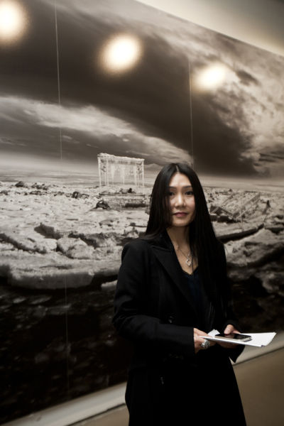 黄莺在展览现场