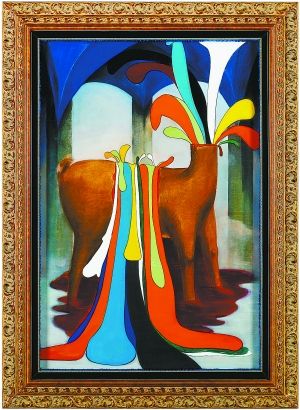《烟火》60cm×90cm 丙烯 2008年