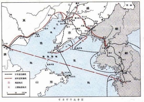 甲午战争形势图