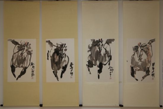 李广明水墨马系列作品