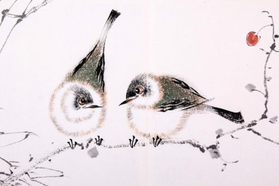 张清栋《花鸟册页》