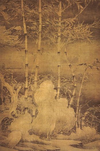 徐熙 雪竹图 绢本水墨 151.1×99.2cm 上海博物馆藏。