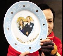 威廉王子婚宴餐具。