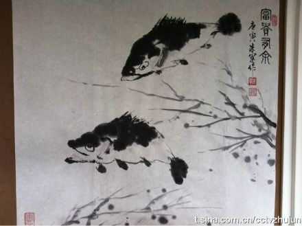 朱军微博秀画作
