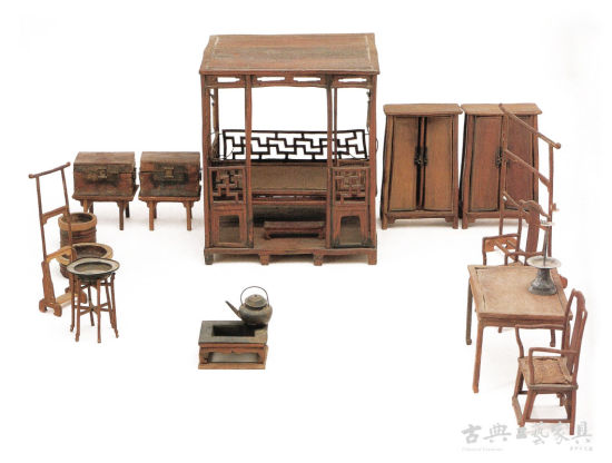 明 潘允征墓出土的明器家具（卧室）