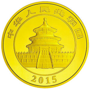 1公斤圆形精制金质纪念币背面图案