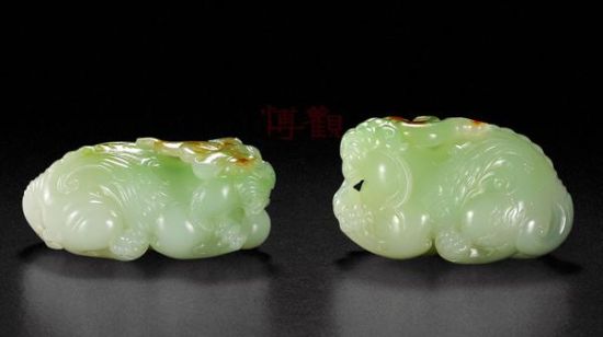 白玉瑞兽把件