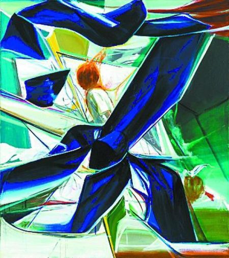 图片说明：青年艺术家贾蔼力作品《年轻的行者》2014年拍出65万美元高价。