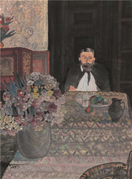 杨佴?《安德鲁博士》 46x34cm 1997 纸本设色