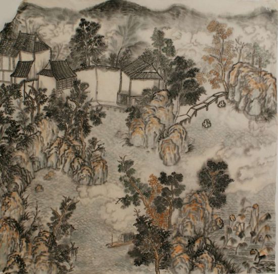苗卉 山水