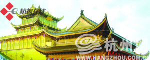 朱炳仁铜建筑代表作品：《峨眉山金顶》