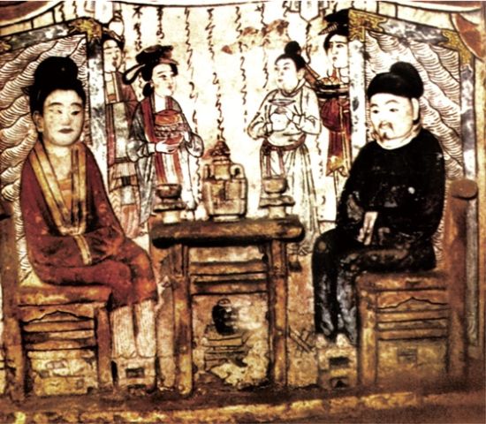白沙宋墓壁画中的“一桌二椅”式