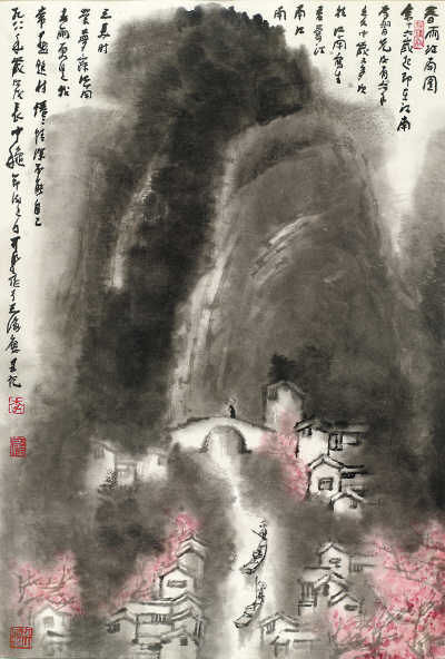 杏花春雨江南（中国画）
