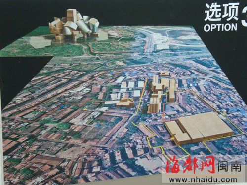 蔡国强带来当代艺术馆的3个概念性模型，其中主体部分最吸引眼球。