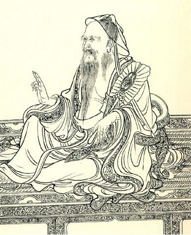 北宋李公麟线描人物图