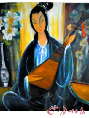林风眠作品《仕女图》
