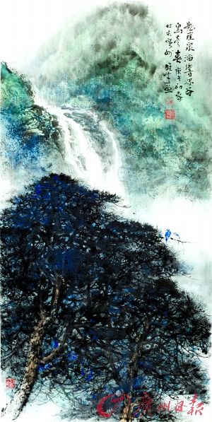 黎雄才 《深谷鸟声春》 中国画