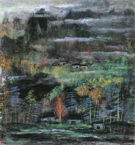 林风眠作品《风景》