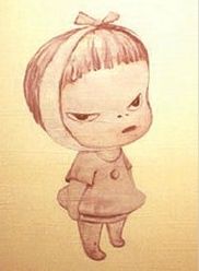 奈良美智创作的“愤怒娃娃”之一。