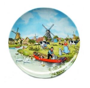 隋建国《倾斜的桃花源 荷兰旅游挂盘》2008年