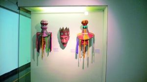 参展的部分墨西哥面具。