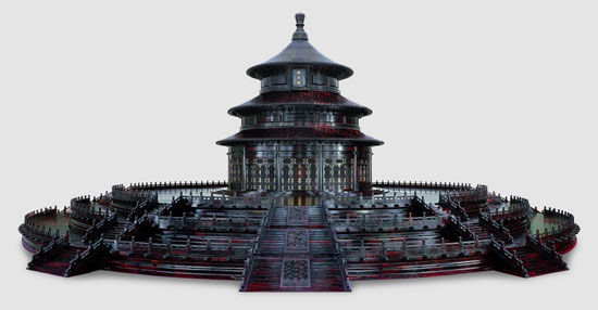 紫檀雕天坛祈年殿