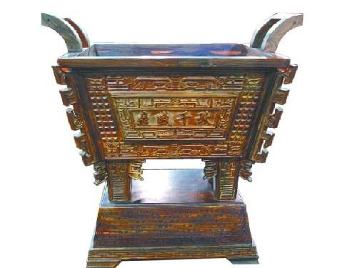 红木方尊