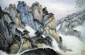 贺天健的《莲花峰》