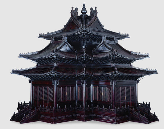 紫檀雕故宫角楼
