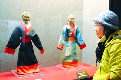 陕西汉阳陵出土的陶俑