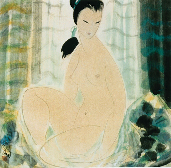 林风眠《裸女》，80年代 上海中国画院藏