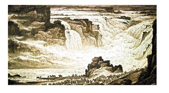 深圳参展画家游天云作品《黄河怒潮》。
